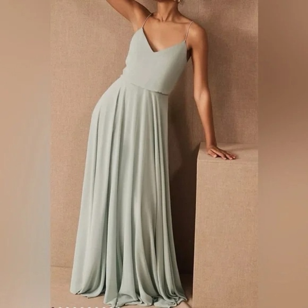 Jenny Yoo Bridesmaid Dress Inesse Morning Mist Formal Gown 4